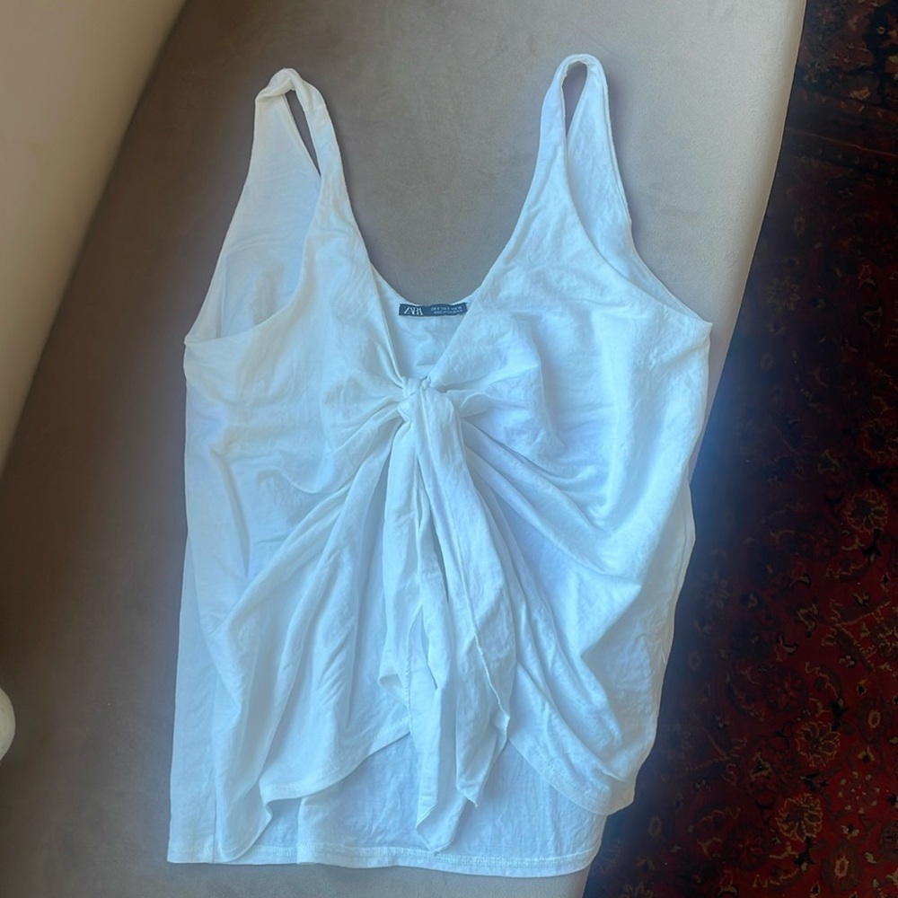 Zara Front Tie Shirt Size Small